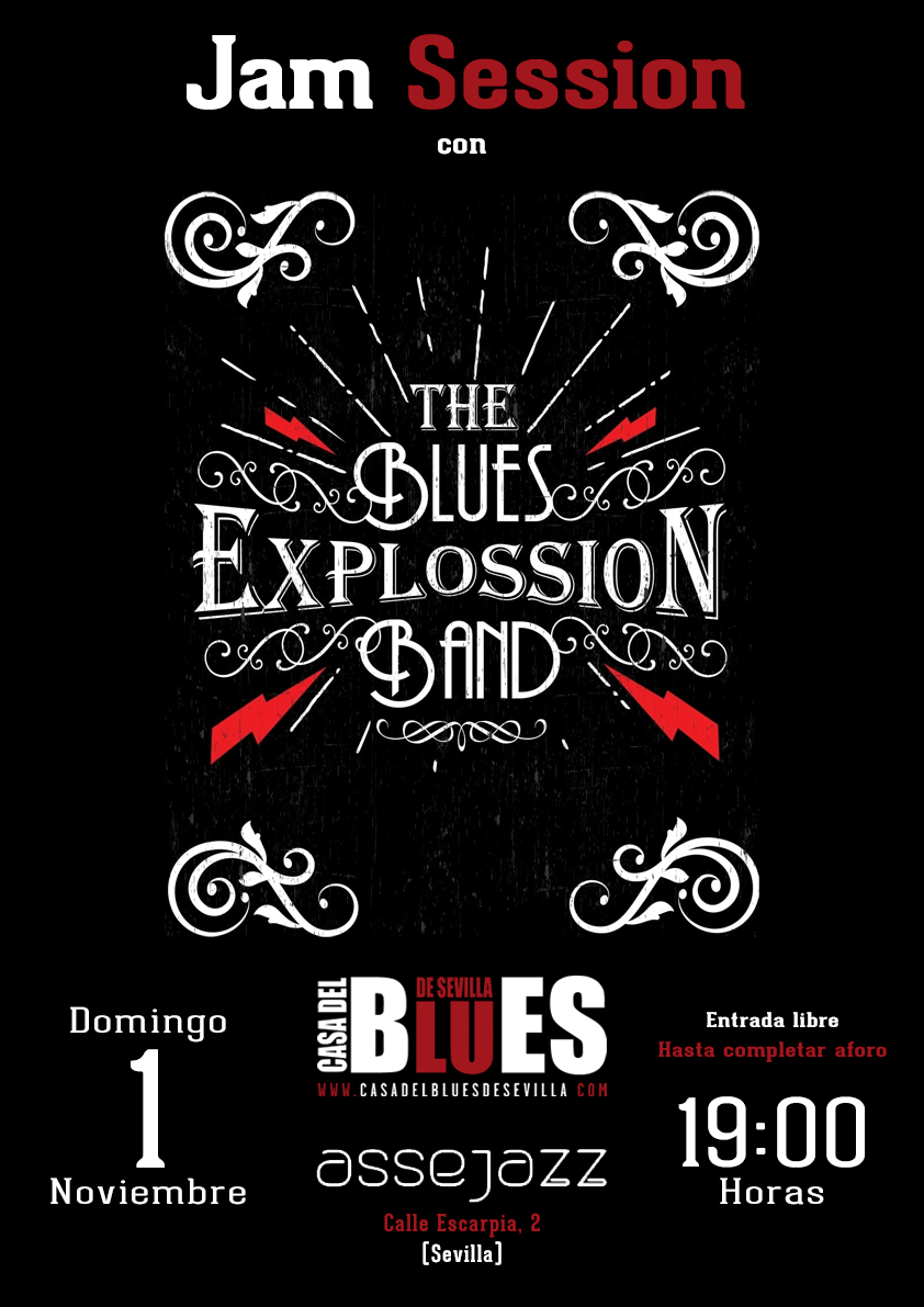 Cartel - 1 noviembre 2026 - Jam Session en Assejazz con The Blues Explossion Band