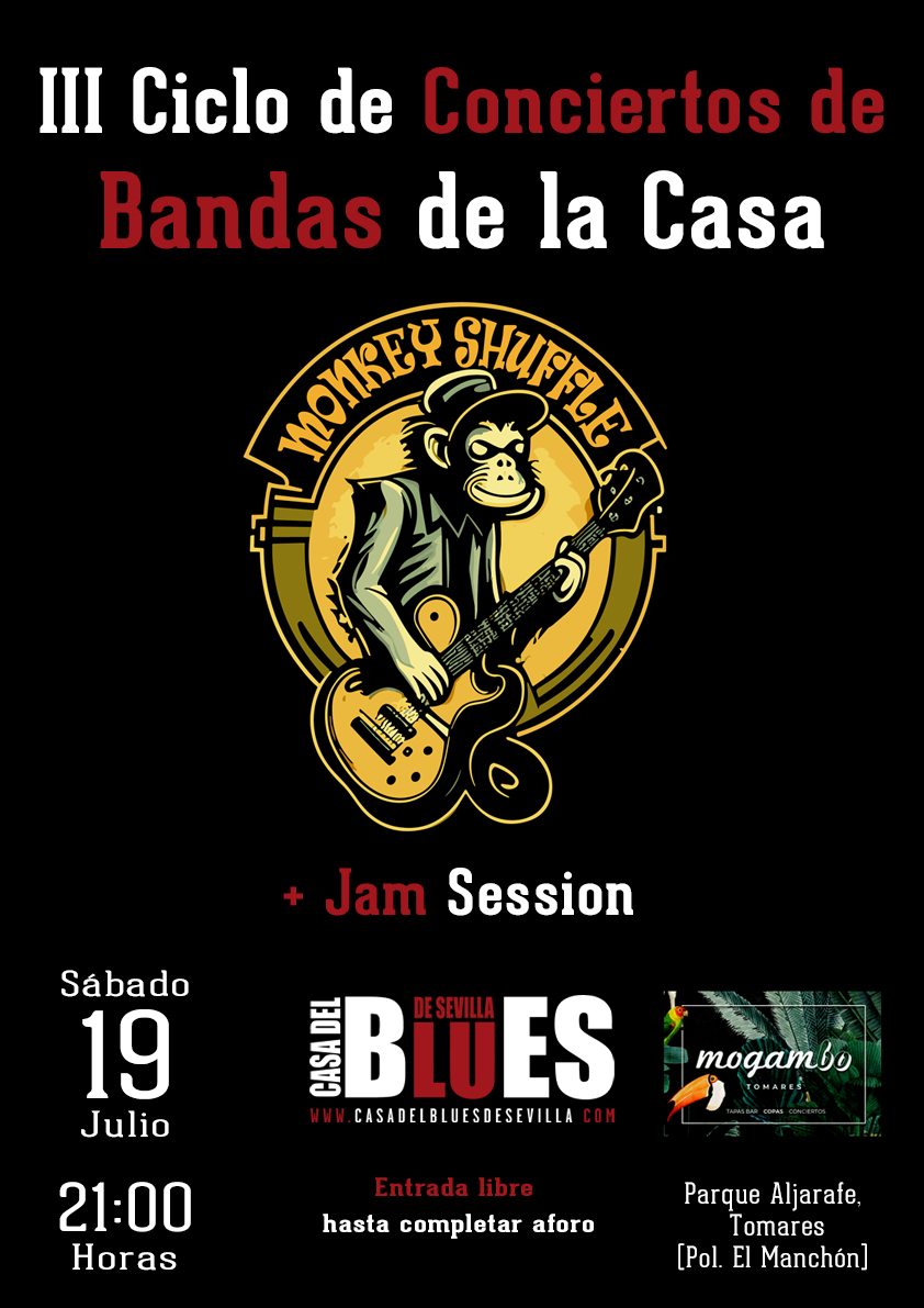 Cartel Ciclo de Conciertos de Bandas de la Casa - 19 Julio 2025 - The Fabulous Monkey Shuffle